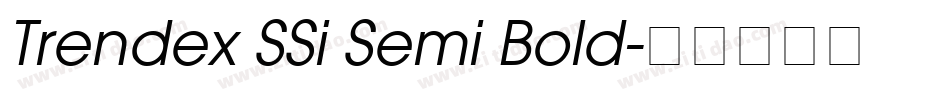 Trendex SSi Semi Bold字体转换